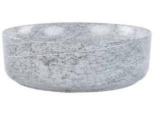 Umywalka nablatowa ceramiczna efekt marmuru  37 cm szara GUDAR - Umywalki - miniaturka - grafika 1