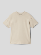 Koszulki dla chłopców - T-shirt z prążkowanym, okrągłym dekoltem model ‘JORDUST’ - miniaturka - grafika 1