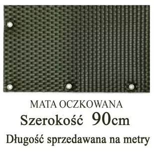 Osłona balkonowa TECHNORATTAN oczkowana, zielona, 0,9 m - Parawany - miniaturka - grafika 1