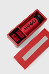 Skarpetki męskie - HUGO skarpetki 2-pack męskie kolor czerwony - Hugo - grafika 1