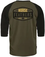 Koszulki męskie - t-shirt HORSEFEATHERS HEXAGON II RAGLAN T-SHIRT Burnt Olive - miniaturka - grafika 1