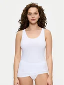 Koszulki i topy damskie - Triumph Top Sense Of Cotton 10224974 Biały Slim Fit - miniaturka - grafika 1