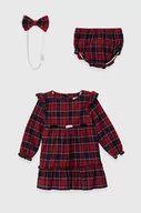 Sukienki i spódniczki dla dziewczynek - Jamiks sukienka bawełniana niemowlęca kolor czerwony mini rozkloszowana - miniaturka - grafika 1
