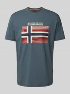 Koszulki męskie - T-shirt z nadrukiem z logo model ‘LARI’ - miniaturka - grafika 1