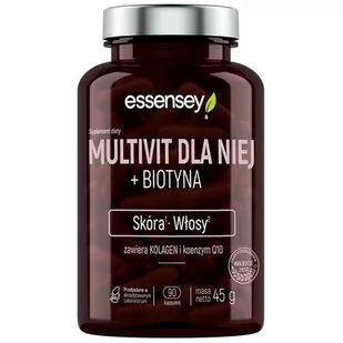 Kompleks witamin ESSENSEY Multivit dla Niej + Biotyna (90 kapsułek) - Witaminy i minerały dla sportowców - miniaturka - grafika 1