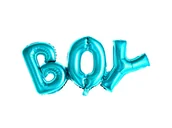 Baby shower i roczek - PartyDeco Balon foliowy "BOY", 26", niebieski, shp - miniaturka - grafika 1