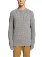 Swetry męskie - ESPRIT Sweter męski, 039/Medium Grey 5, S - miniaturka - grafika 1