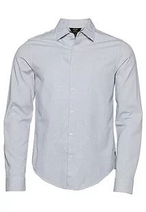 Superdry Studios Micro Textured Shirt Bluza męska, Cobalt Micro Dot, S - Bluzy męskie - miniaturka - grafika 1