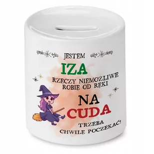 Skarbonka Dla Izy Izabelli Urodziny na Prezent z Nadrukiem ze Zdjęciem - Skarbonki Skarbonka Dla Izy Izabelli Urodziny na Prezent z Nadrukiem ze Zdjęciem - Skarbonki - miniaturka - grafika 1