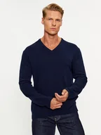 Swetry męskie - United Colors Of Benetton Sweter 1002U4407 Granatowy Regular Fit - miniaturka - grafika 1