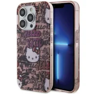 Etui i futerały do telefonów - Etui Hello Kitty IML Tags Graffiti na iPhone 13 Pro Max - różowe - miniaturka - grafika 1