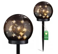 Lampy ogrodowe - LAMPA SOLARNA KULA PRZYPALANA GLORIS 3000K - miniaturka - grafika 1