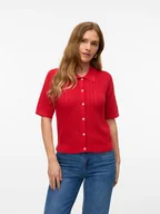 Swetry damskie - Vero Moda Kardigan w kolorze czerwonym - miniaturka - grafika 1