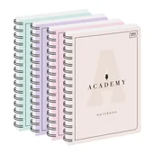 Zeszyty szkolne - Inter-druk Kołozeszyt B5/100 kratka Academy pastel 90g - miniaturka - grafika 1