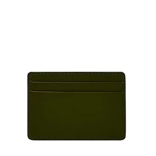 Fossil Męskie skórzane minimalistyczne etui na karty portfel z przednią kieszenią, Steven Deep Olive, 10 cm dł. x 0,6 cm szer. x 6,9 cm wys., etui na karty Steven - Etui na dokumenty i karty - miniaturka - grafika 1