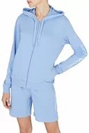Kurtki damskie - Emporio Armani Underwear Damska kurtka Iconic Terry Full Zip Jacket, Periwinkle, L, Periwinkle, L - miniaturka - grafika 1