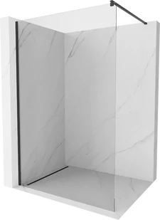 Mexen Kioto ścianka prysznicowa 130 x 200 cm, transparent 8 mm, czarna - 800-130-101-70-00 - Ścianki i drzwi prysznicowe - miniaturka - grafika 1