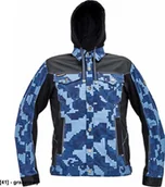 Odzież robocza - CERVA NEURUM CAMOUFLAGE kurtka z kapturem - męskia kurtka robocza, kaptur, 4 kieszenie, elastyczny materiał Trifibetex, nadruk moro, - granatowy 60 - miniaturka - grafika 1