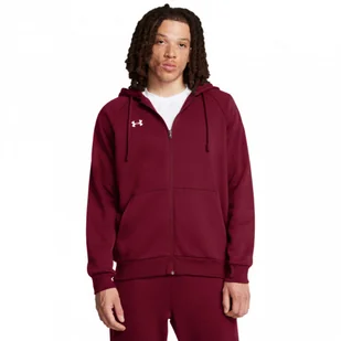 Męska bluza dresowa rozpinana z kapturem Under Armour UA Rival Fleece FZ Hoodie - czerwona - UNDER ARMOUR - Bluzy sportowe męskie - miniaturka - grafika 1