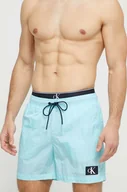 Stroje kąpielowe - Calvin Klein szorty kąpielowe kolor niebieski - miniaturka - grafika 1