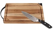 Deski do krojenia - ZWIEGER OPTIMA Deska akacjowa z nożem i ostrzałką - miniaturka - grafika 1