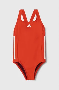 Stroje kąpielowe dla dziewczynek - adidas Performance jednoczęściowy strój kąpielowy dziecięcy kolor czerwony - grafika 1
