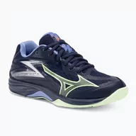 Buty sportowe męskie - Buty do siatkówki dziecięce Mizuno Lightning Star Z7 Jr eblue/tech green/lolite - miniaturka - grafika 1