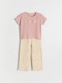 Bluzki dla niemowląt - Reserved - Komplet z waflowej dzianiny - brudny róż - miniaturka - grafika 1