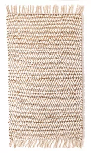 Dywanik Dekoracyjny Jute 80X130 Cm Beżowy/Biały - Dywany - miniaturka - grafika 1