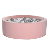 Suche baseny - Basen Z Kulkami Delsit 90X30Cm Bawełna Różowy + 150 Kulek - miniaturka - grafika 1