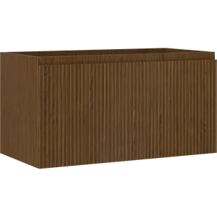 Mexen Rivel szafka łazienkowa podumywalkowa 90 cm, 1 szuflada, ryflowana , orzech - 91A20-09047-1-BF86 - Szafki łazienkowe - miniaturka - grafika 1