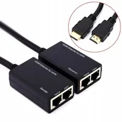 Kable - Kabel Konwerter Hdmi Na Lan Po Skrętce Rj45 30M - miniaturka - grafika 1