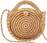 Torebki damskie - Torebka Słomiana Boho Koszyk Na Ramie Kuferek Eko - miniaturka - grafika 1