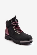 Botki damskie - Trapery Sznurowane Czarne Big Star MM274318 -37 - miniaturka - grafika 1