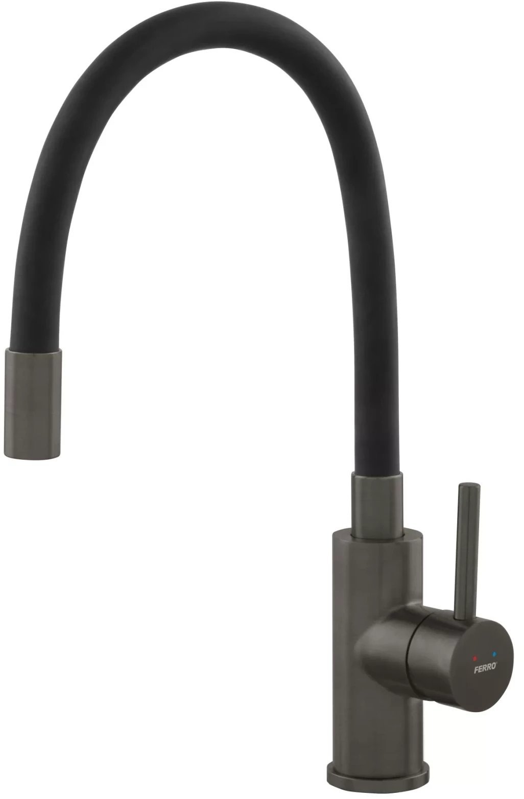 BZA4BSSGM / FERRO / ZUMBA / BAT.ZLEW. INOX- GUN METAL ELAST. CZARNA WYLEWKA /