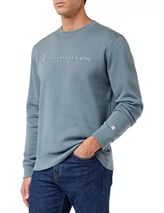 Champion Męska bluza z kapturem American Classics Fall Fleece Big Logo Crewneck, szara, M, szary cynowy, M - Bluzy męskie - miniaturka - grafika 1