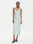 Sukienki - Calvin Klein Sukienka letnia K20K206776 Zielony Regular Fit - miniaturka - grafika 1
