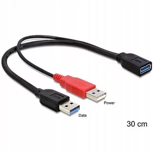 Delock Kabel USB 83176 USB 3.0 USB 3.0 0,30m kolor czarny - Kable komputerowe i do monitorów - miniaturka - grafika 1