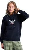 Bluzy damskie - bluza damska ROXY SURF STOKED HOODIE BRUSHED ART KVJ0/TRUE BLACK - miniaturka - grafika 1