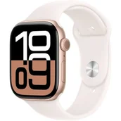 Telefony OUTLET - Apple Watch 10 GPS 46mm koperta z aluminium (różowe złoto) opaska sportowa rozmiar S/M (dojrzała śliwka) (CPO) - miniaturka - grafika 1