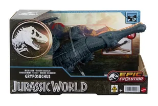 Mattel Jurassic World Groźny Ryk Gryposuchus Dźwięki Dinozaur Dino Krokodyl - Figurki dla dzieci - miniaturka - grafika 1