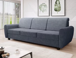Rozkładana sofa Milo z pojemnikiem na pościel grafitowa. - Narożniki - miniaturka - grafika 1