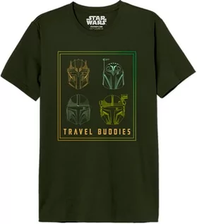 Koszulki męskie - Star Wars Męski t-shirt Meswmants205, Army, XL, wojsko, XL - grafika 1