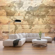 Fototapety - Fototapeta samoprzylepna - Mapa na deskach (rozmiar 98x70) - miniaturka - grafika 1