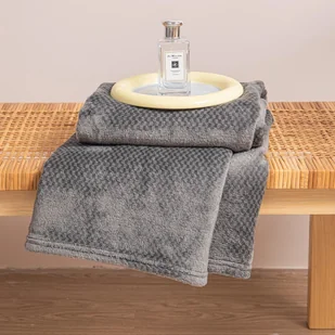 Koc 70 x 150 Pluszowy Mikrofibra Willy Grafitowy - Koce - miniaturka - grafika 7