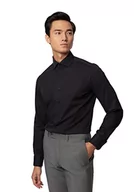 Koszule męskie - Roy Robson Męska koszula z bawełny, regularny krój, długi rękaw, nie wymaga prasowania, czarny, 40 - miniaturka - grafika 1