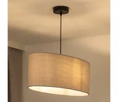 Lampy sufitowe - Duolla - Żyrandol na lince OVAL 1xE27/15W/230V szary - miniaturka - grafika 1