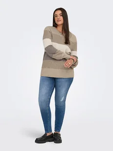 ONLY Sweter w kolorze jasnobrązowo-beżowym - Swetry damskie - miniaturka - grafika 1