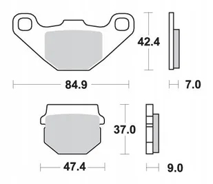 Sbs Klocki Hamulcowe Kh83 Off-road Sinter Kolor Złoty - Klocki hamulcowe - miniaturka - grafika 1