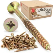 Wkręty - Wkręty do drewna uniwersalne 3,5x50mm 400szt. - miniaturka - grafika 1